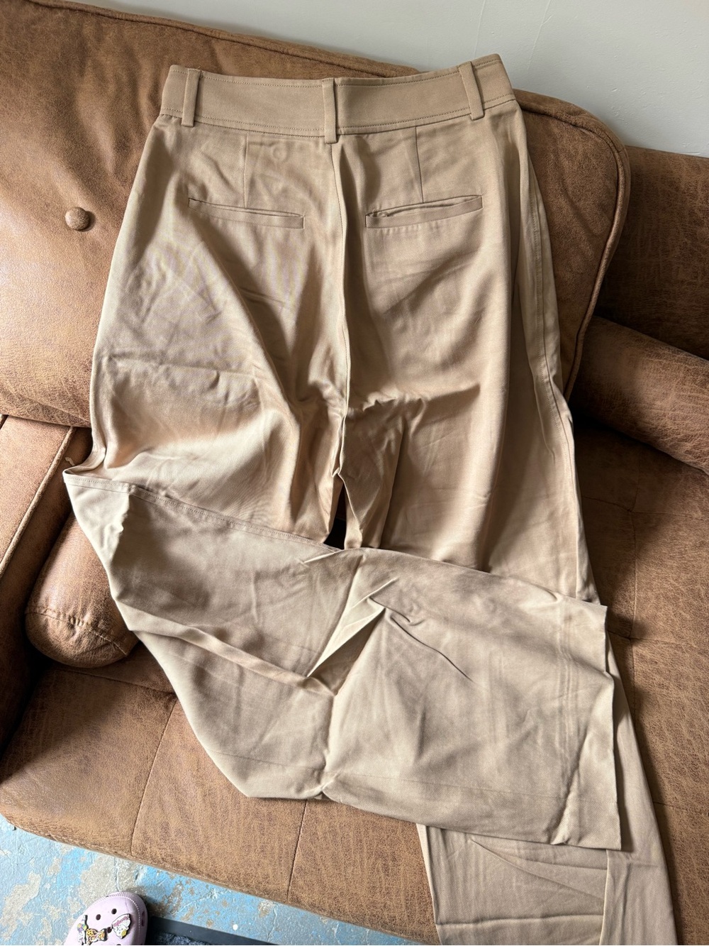 Everlane Tan Wide Leg Work Pants - Picture 3 of 4